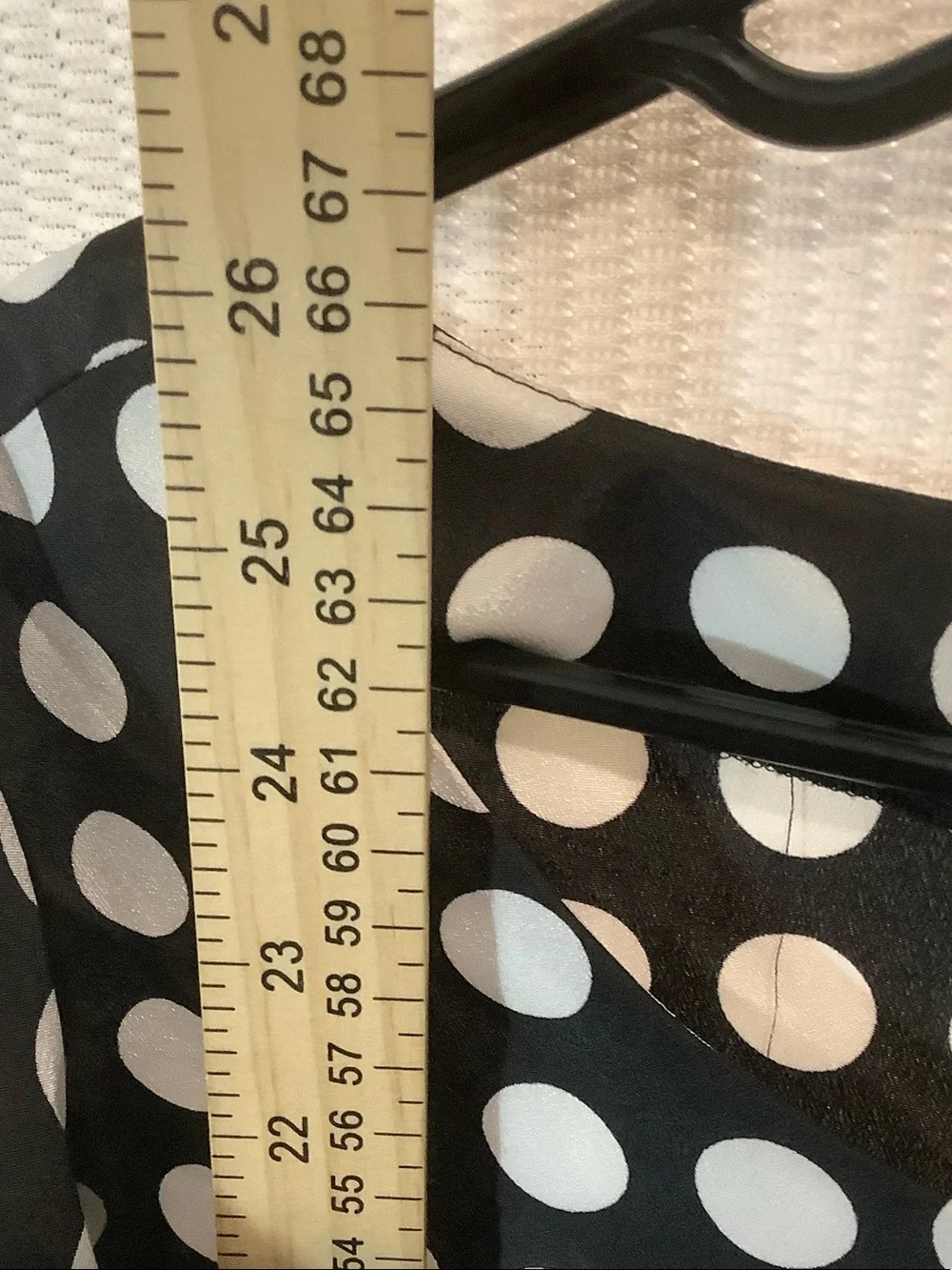 J. Crew Black Top with White Polka Dots